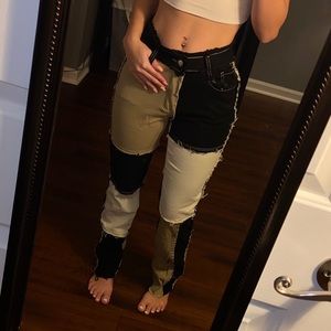 Trendy Patchwork Pants